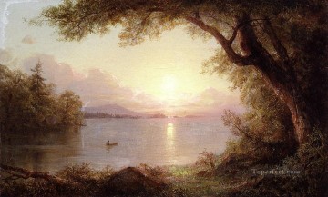  Edwin Painting - Landscape in the Adirondacks scenery Hudson River Frederic Edwin Church
